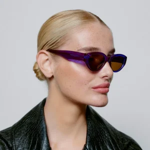 A. KJÆRBEDE Sonnenbrille Winnie - Purple Transparent