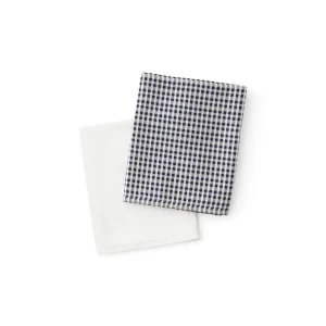 Menu Audo Copenhagen / Troides Gechirrtuch indigo / weiß 40x67cm - 2er Set