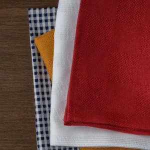Menu Audo Copenhagen / Troides Gechirrtuch indigo / weiß 40x67cm - 2er Set