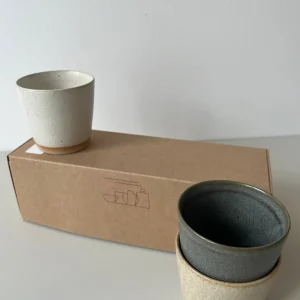 Bornholms Keramikfabrik Original Cup Moods Collections Stone Island, Creamy White, Sand - 3er Set