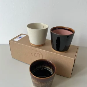 Bornholms Keramikfabrik Original Cup Moods Collections Chocolate Lips, Brown Chocolate, Creamy White- 3er Set