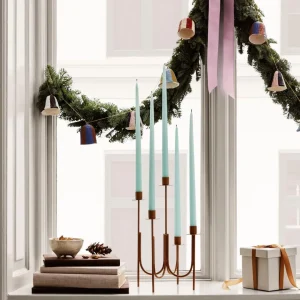 Broste Copenhagen Christbaum Glocke Stripe Pulp Intense Blue - 6cm