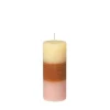 Broste Copenhagen Kerze "Rustik Rainbow" 17cm - Tequila Sunrise