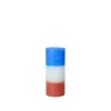 Broste Copenhagen Kerze Rustik Rainbow Blue Lagoon - 17cm