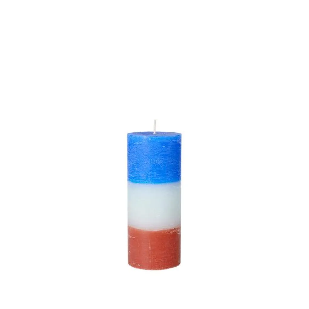 broste_copenhagen_kerze_r_0.webp Broste Copenhagen Kerze Rustik Rainbow Blue Lagoon - 17cm