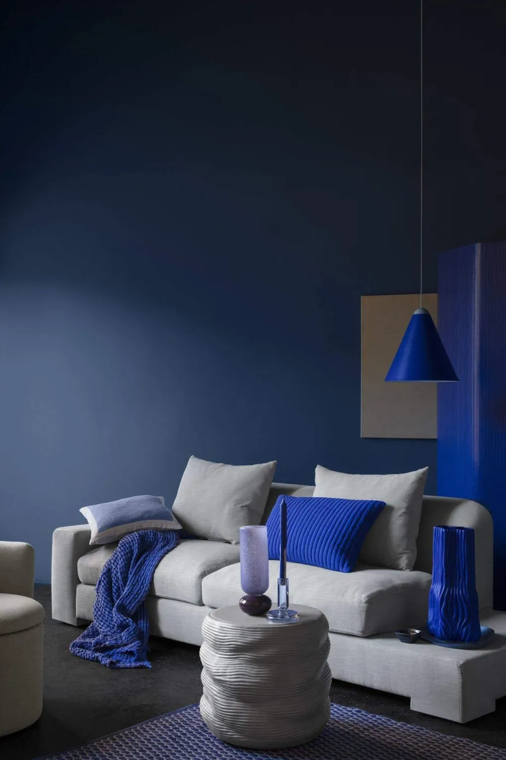 broste_copenhagen_kissenb_2-2.webp Broste Copenhagen Kissenbezug "Sena" Baumwolle 40x60cm - Maritime Blue