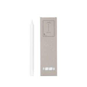 Broste Copenhagen Kronenkerze Rustic Pure White 8 Stück - 29cm