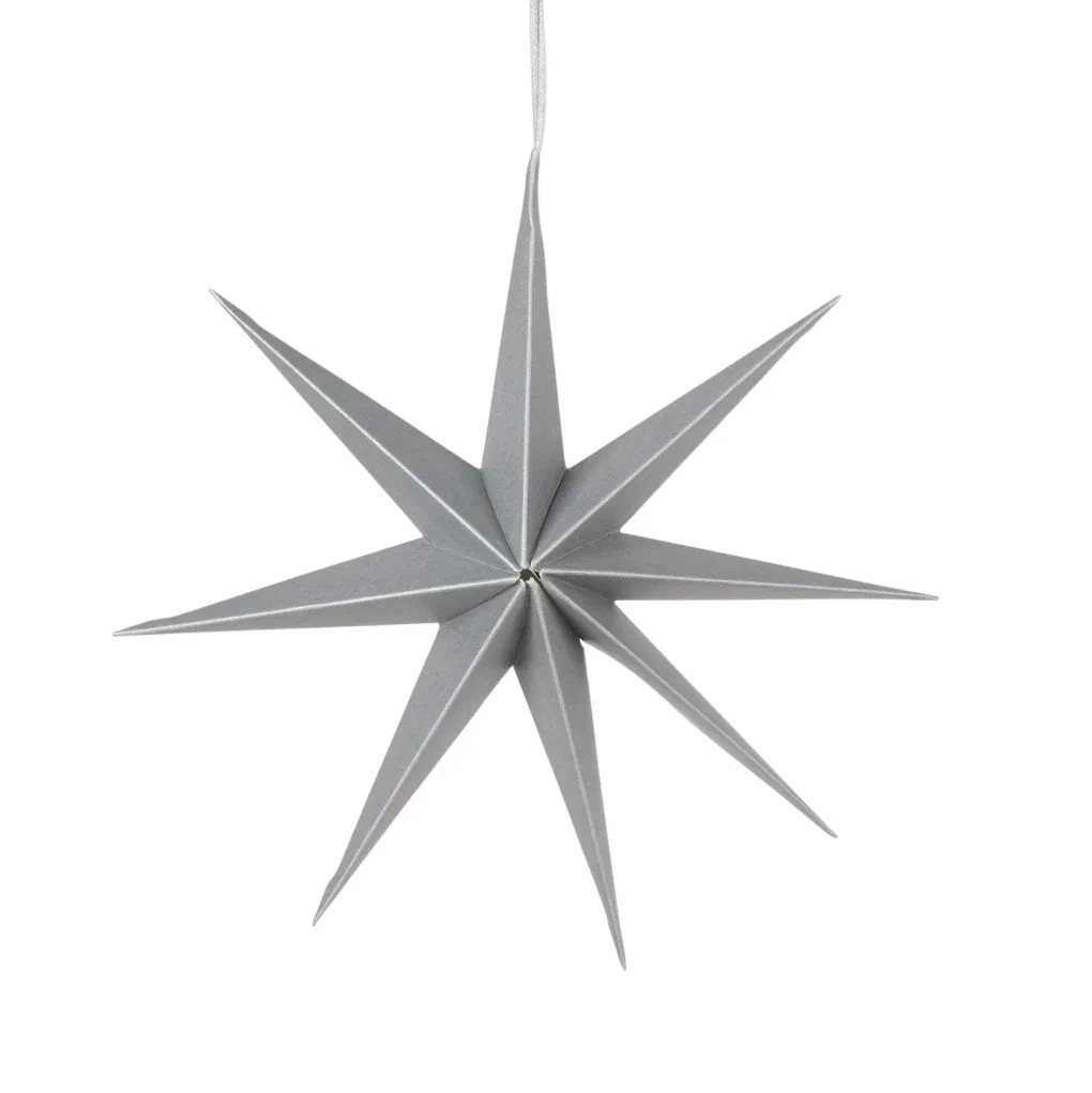 broste_copenhagen_papier__0-3.webp Broste Copenhagen Papier Dekostern "Star" Silver - 50cm