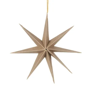 Broste Copenhagen Papier Dekostern "Star" Natural Brown - 50cm