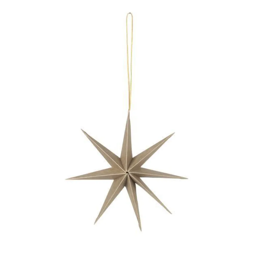 broste_copenhagen_papier__0-5.webp Broste Copenhagen Papier Dekostern "Star" Natural Brown - 15cm
