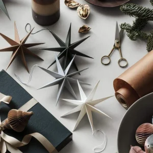 Broste Copenhagen Papier Dekostern "Star" Natural Brown - 50cm
