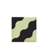 Broste Copenhagen Serviette "Tide" 33x33cm - Light green/black