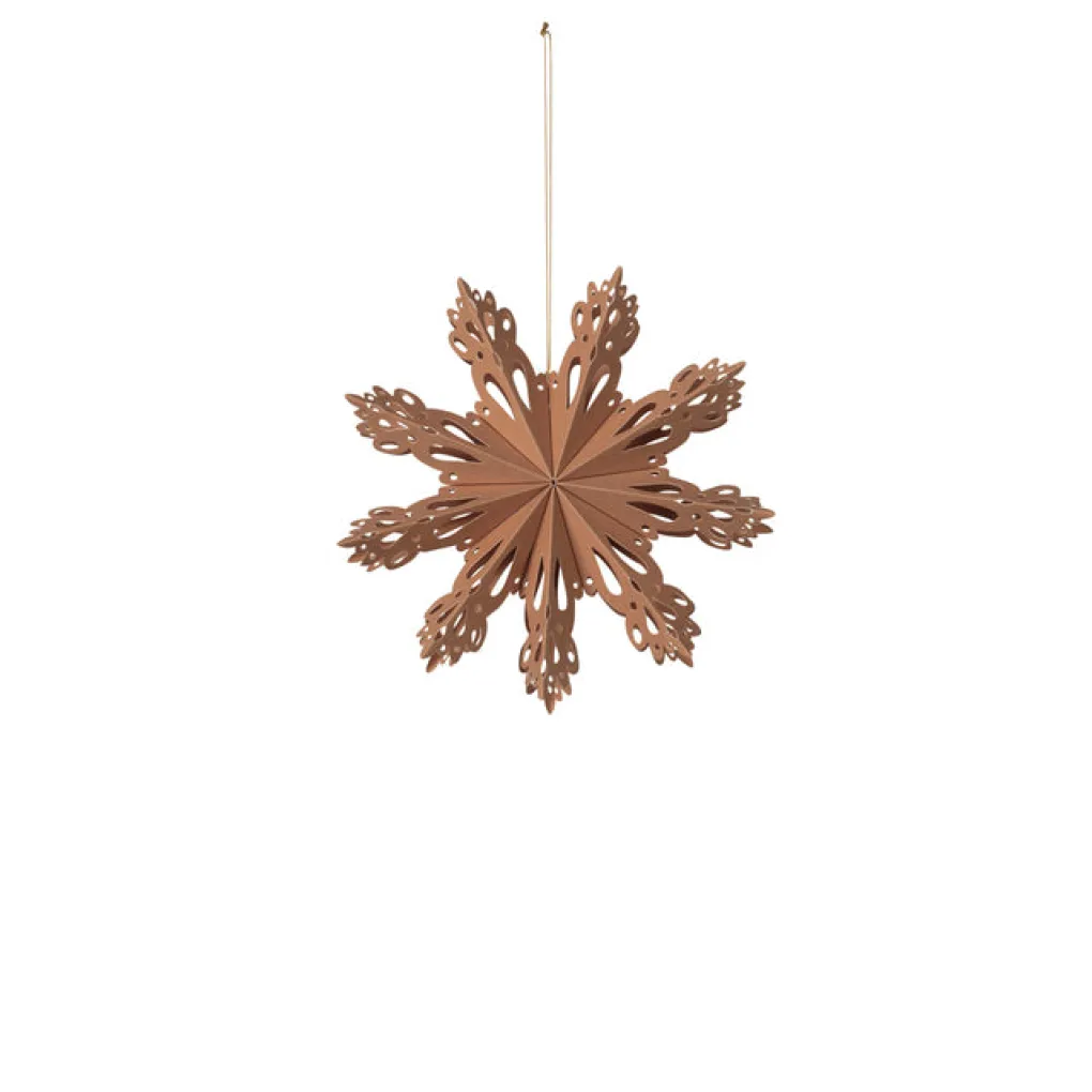 broste_copenhagen_snowfla_0.webp Broste Copenhagen Snowflake Weihnachtsstern Papier Natural Brown - 15cm