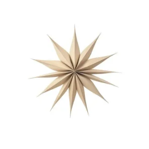 Broste Copenhagen Weihnachtsstern L Venok Natur Holz Furnier - 70cm