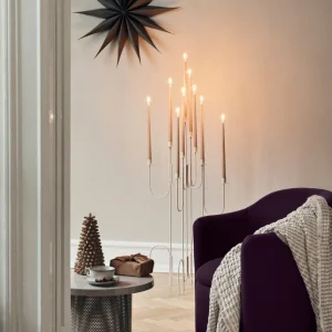 Broste Copenhagen Weihnachtsstern M Venok Fungi Grey Holz Furnier - 40cm