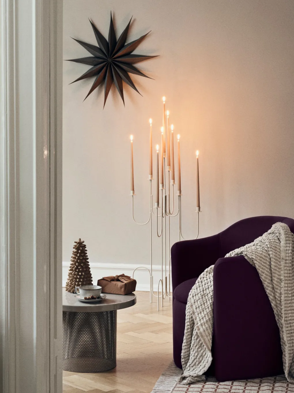 broste_copenhagen_weihnac_3-1.webp Broste Copenhagen Weihnachtsstern L Venok Fungi grey Holz Furnier - 70cm