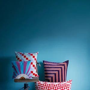 Christina Lundsteen Kissen Addison 50x60 cm - lavender/tomato/dusty white