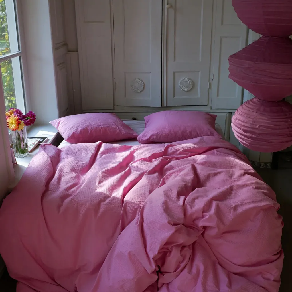 crsp__bettbezug_set_einze_1.webp CRSP - Bettbezug Set Einzelbett Sunset Pink (2 tlg.) - 140x200/220cm + 60x70cm