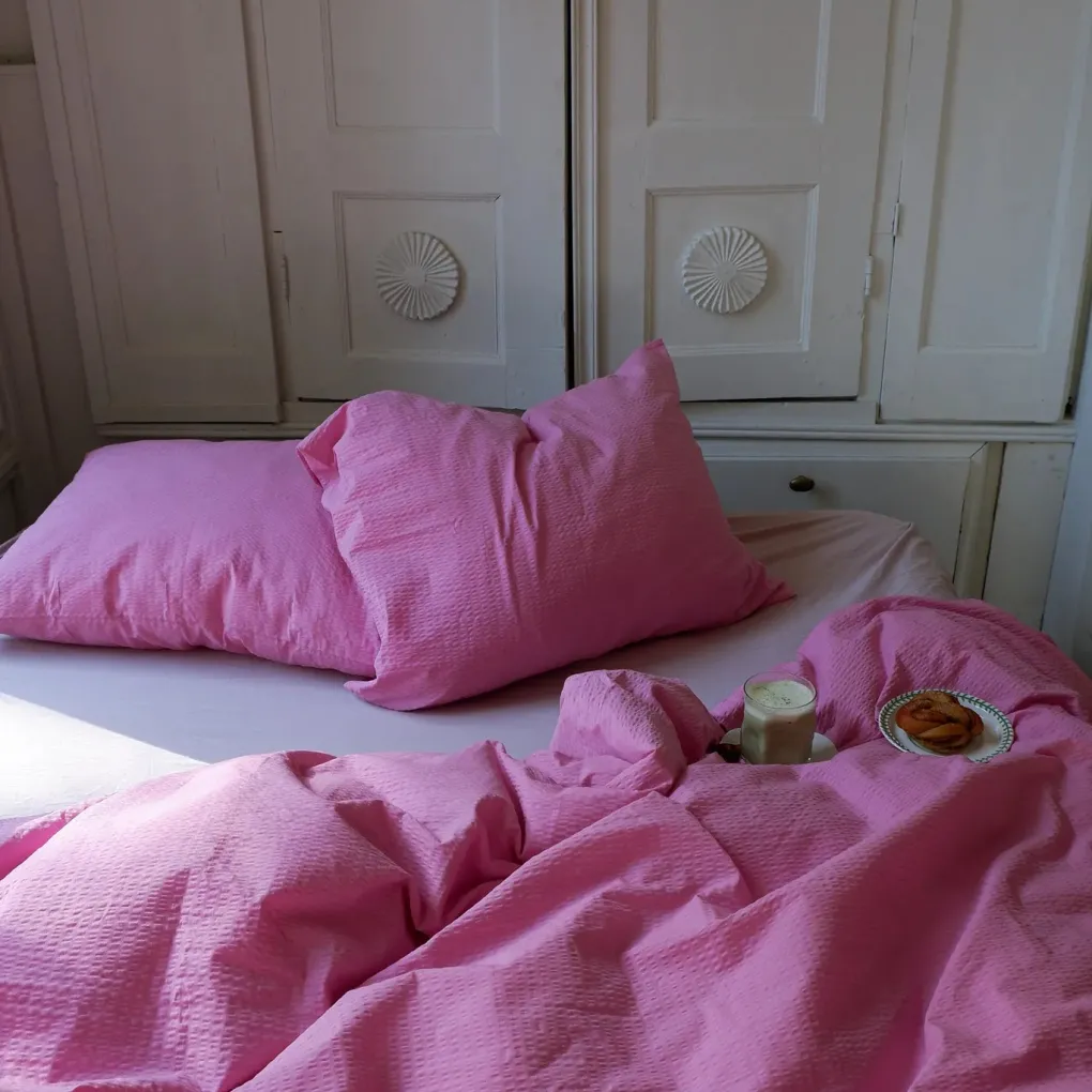 crsp__bettbezug_set_einze_3.webp CRSP - Bettbezug Set Einzelbett Sunset Pink (2 tlg.) - 140x200/220cm + 60x70cm
