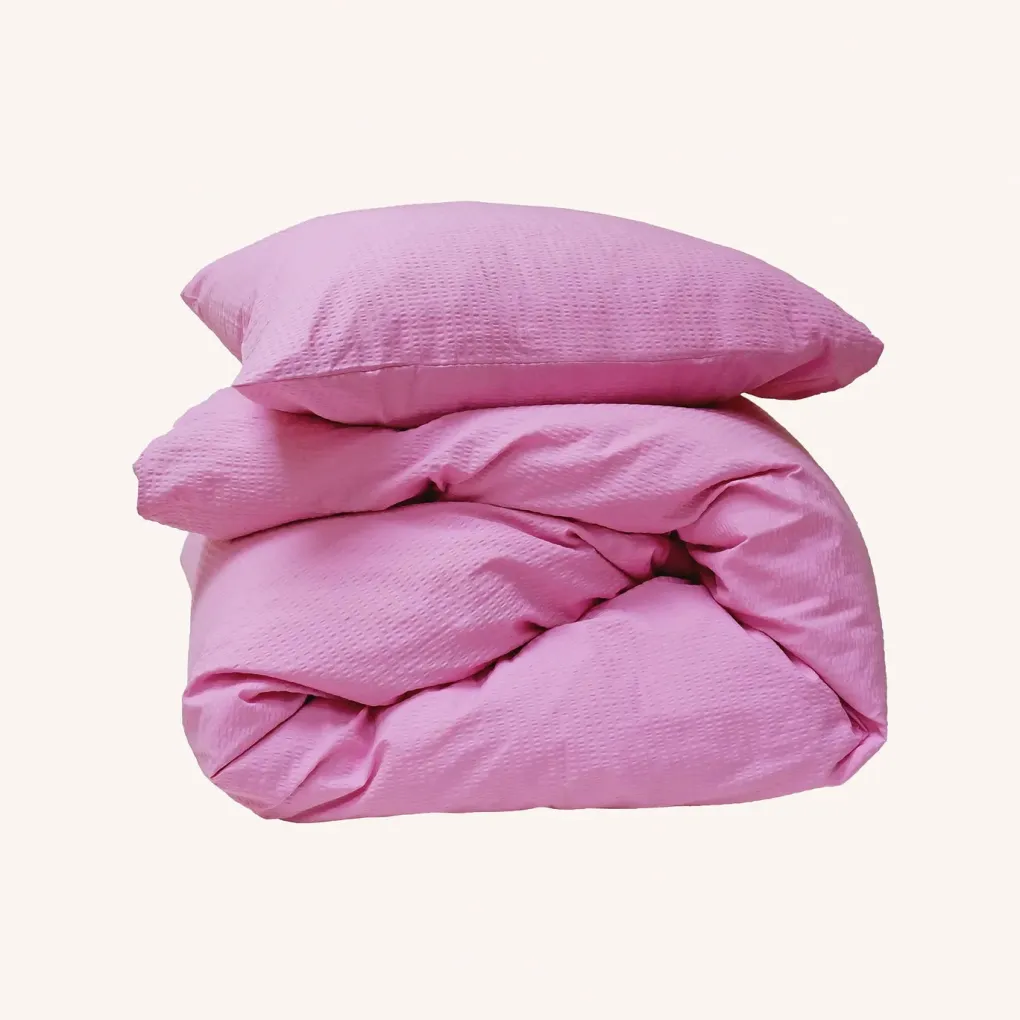 crsp__bettbezug_set_einze_4.webp CRSP - Bettbezug Set Einzelbett Sunset Pink (2 tlg.) - 140x200/220cm + 60x70cm