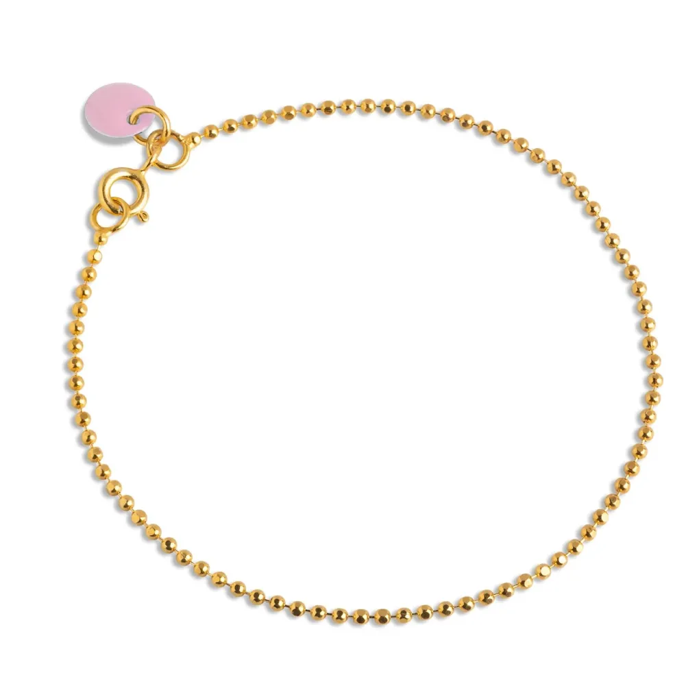 enamel_copenhagen_armband_0-6.webp Enamel Copenhagen Armband Ball Chain Flamingo - 18k vergoldetes 925er Sterlingsilber