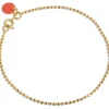 Enamel Copenhagen Armband Ball Chain Coral - 18k vergoldetes 925er Sterlingsilber