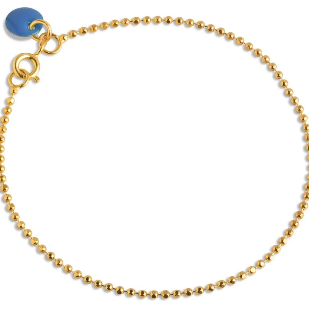 enamel_copenhagen_armband_0-9.webp Enamel Copenhagen Armband Ball Chain Cornflower - 18k vergoldetes 925er Sterlingsilber