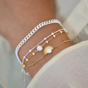Enamel Copenhagen Armband Lola Perlita - 18k vergoldetes 925er Sterlingsilber, Süßwasserperlen