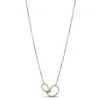 Enamel Copenhagen Halskette Organic Double Circle - 18k vergoldetes 925er Sterlingsilber