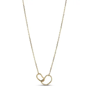 Enamel Copenhagen Halskette Organic Double Circle - 18k vergoldetes 925er Sterlingsilber