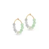 Enamel Copenhagen Hoops Kalea - pearls, light green and light blue