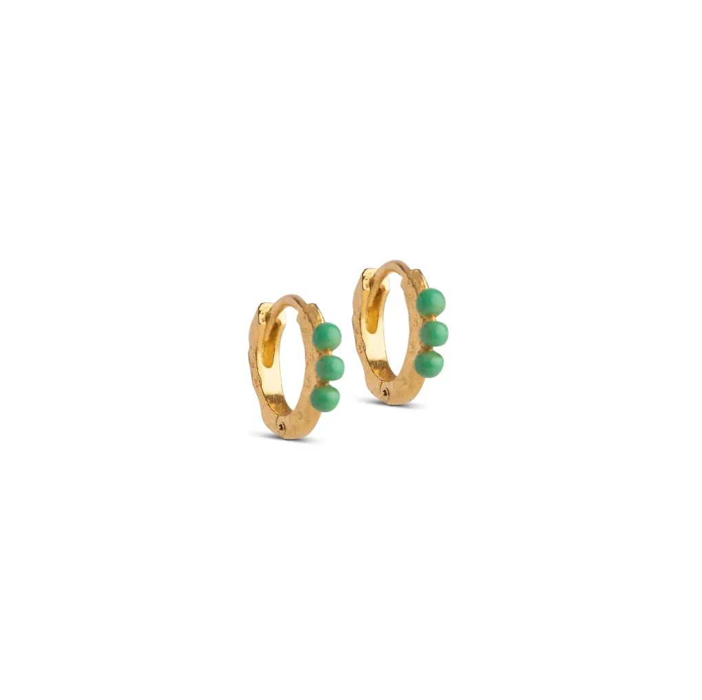 enamel_copenhagen_ohrring_0-5.webp Enamel Copenhagen Ohrringe Paula 8mm Green - 18k vergoldetes 925er Sterlingsilber