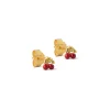 Enamel Copenhagen Ohrstecker Cherry red - 18k vergoldetes 925er Sterlingsilber