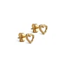 Enamel Copenhagen Ohrstecker Organic Heart - 18k vergoldetes 925er Sterlingsilber