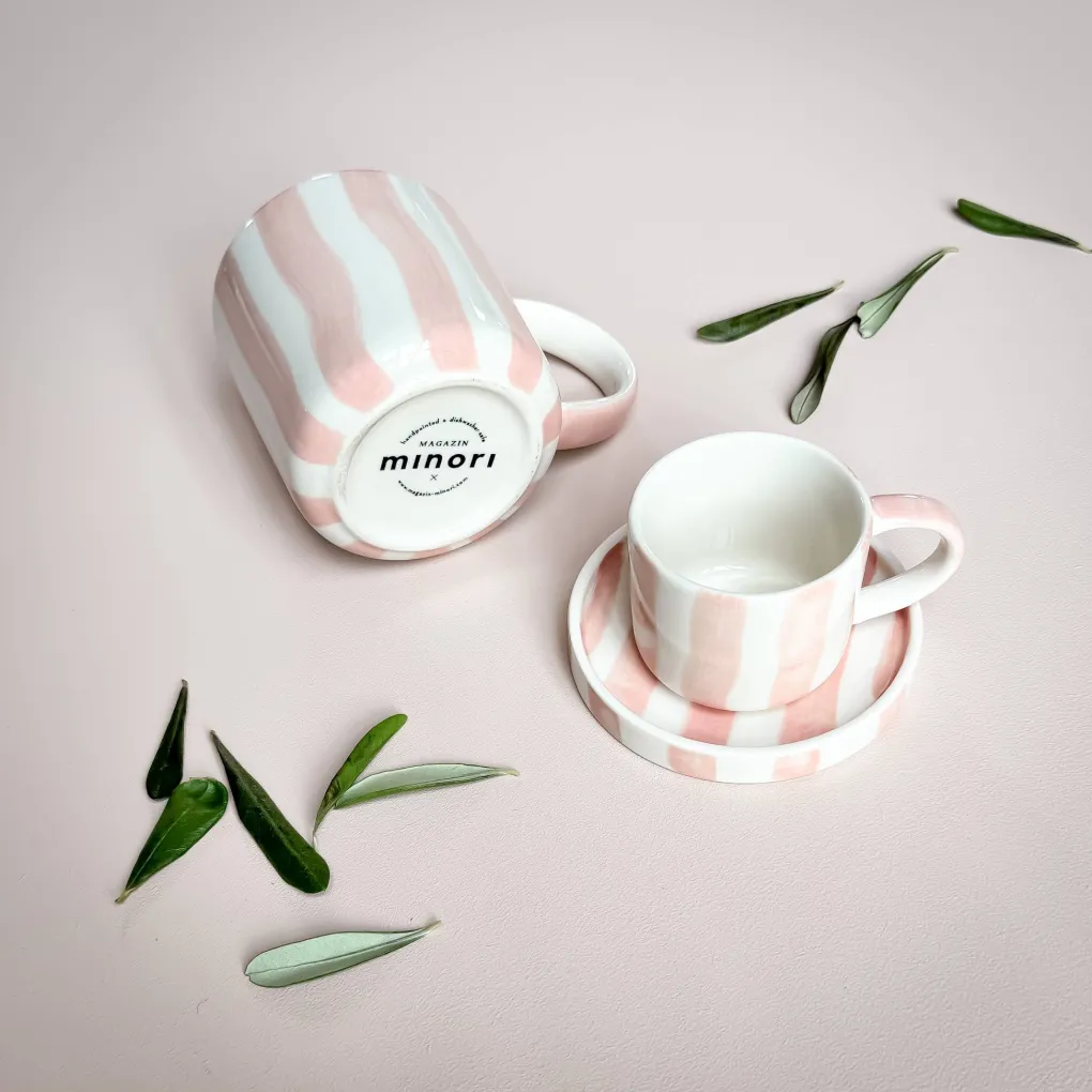 espresso_tassen_stripes_i_2.webp Magazin Minori Espresso Tassen Stripes Incanto Rosé 2er Set - 4 Teile