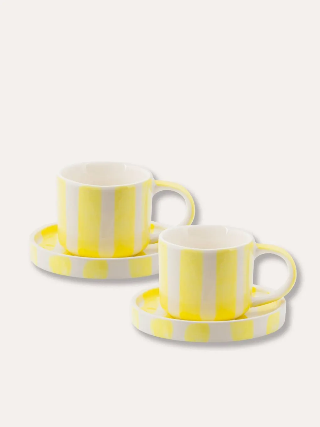 espresso_tassen_stripes_s_0.webp Magazin Minori Espresso Tassen Stripes Spiaggia Yellow 2er Set - 4 Teile