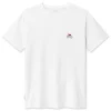 Natural Vibes Fahrrad T-Shirt - Weißes Bio T-Shirt, Radfahrer Stickerei