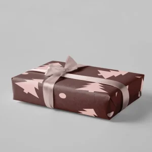 Naturbedacht Geschenkpapier Tannenbäume