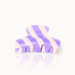by Vivi. Hair Clip Stripes Lilac