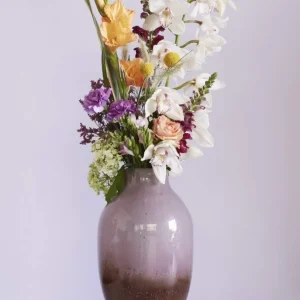 Hübsch Glasvase lila/braun - 37cm