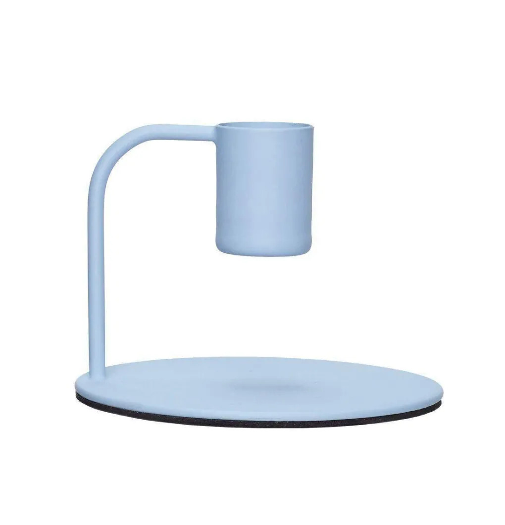 hbsch_kerzenstnder_metall_0.webp Hübsch Kerzenständer Metall 9x7cm - blau