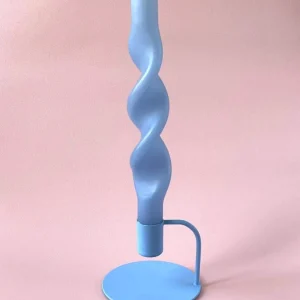 Hübsch Kerzenständer Metall 9x7cm - blau