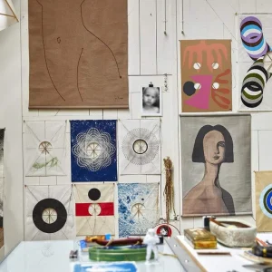HKliving Abstract woman silhouette - 97 x147cm
