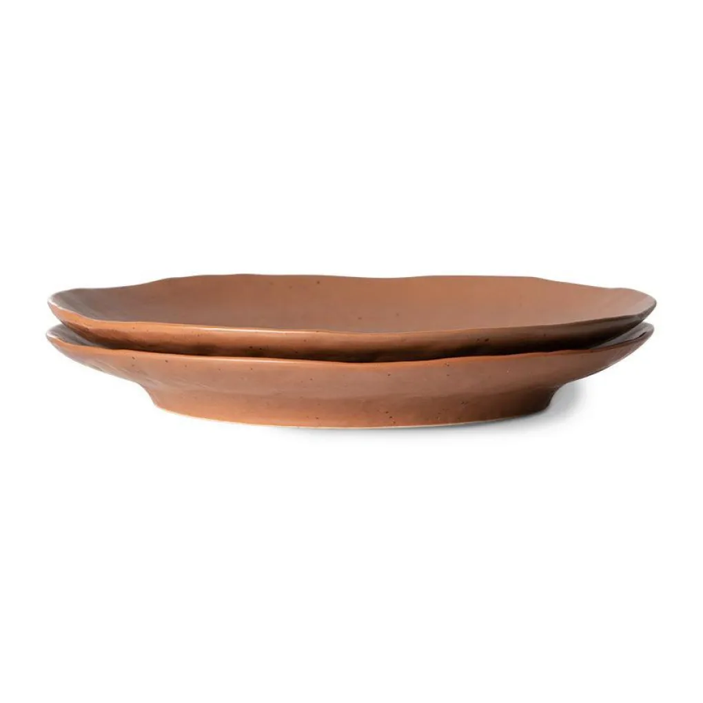 hkliving_bold__basic_kera_6.webp HKliving Bold & Basic Keramik Teller braun 21,5 cm - 2er Set