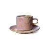 HKliving Chef Ceramics Tasse und Untertasse Rustic Pink