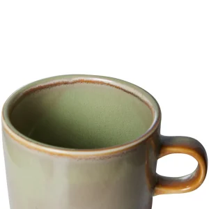 HKliving Chef Ceramics Tasse und Untertasse Moss Green