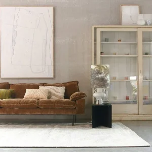 HKliving Fluffy Kissen weiß/beige inkl. Füllung - 35x55cm