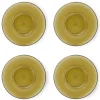 HKliving 70s Glassware Saucers Mud Brown - 4er Set