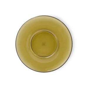 HKliving 70s Glassware Saucers Mud Brown - 4er Set