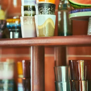 HKliving 70s Keramik Becher Ash